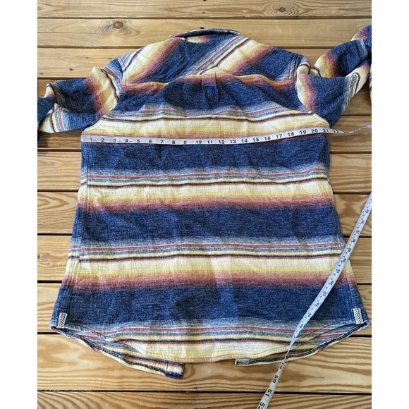 Depart West Long Sleeve Button Up Shirt Size Large Women’s Yellow Red - Picture 7 of 9